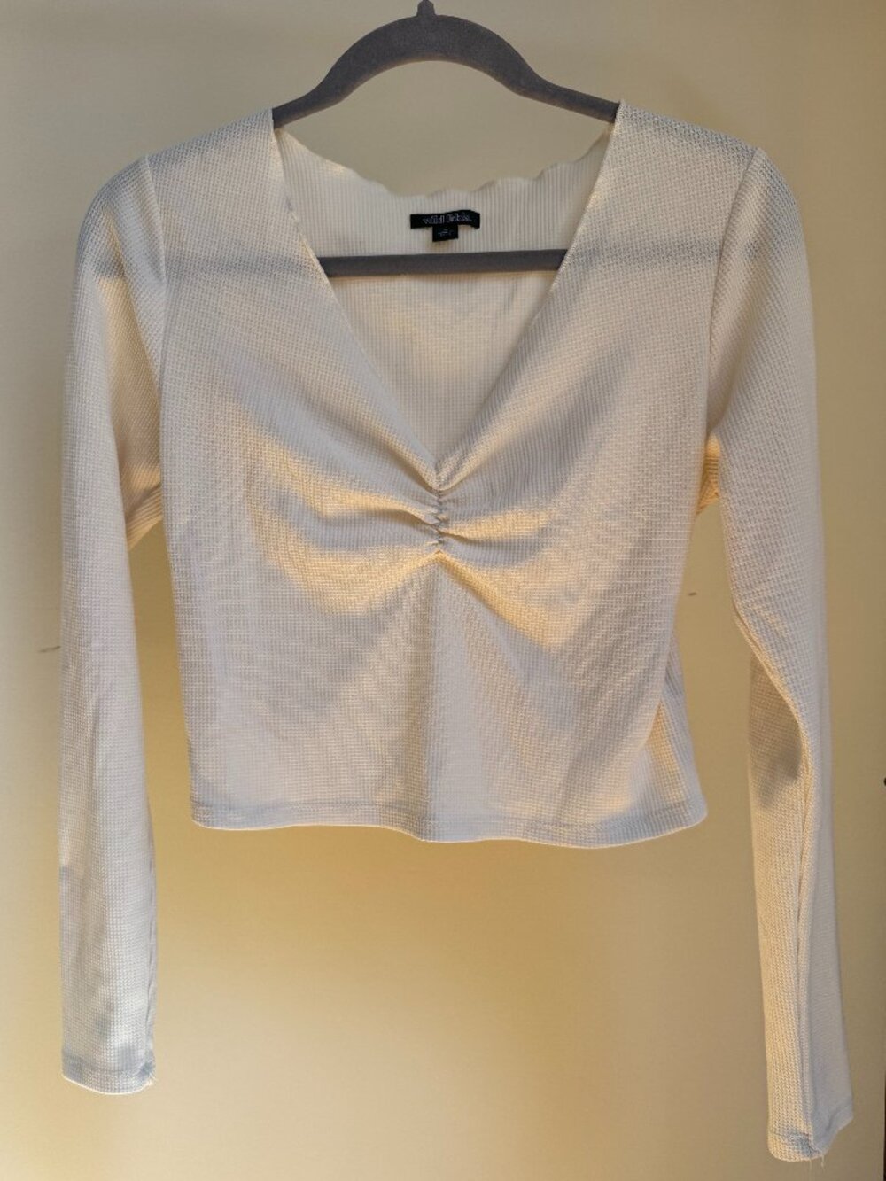 Wild Fable Cream Cropped Long Sleeve